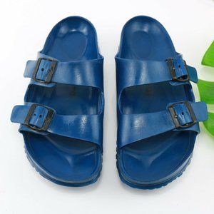Birkenstock Arizona EVA Sandal Men Size 11 Navy Blue Straps Adjustable Comfy